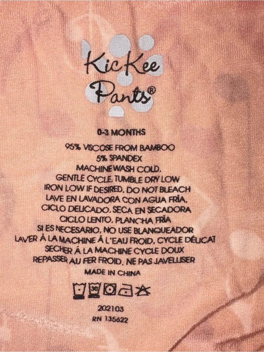 Kickee Pants Peach Blossom Music Class Footed One-Piece Bamboo Sleeper 0-3 month